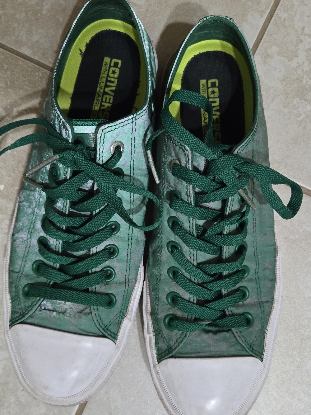 Converse Green and White Men's Sneakers